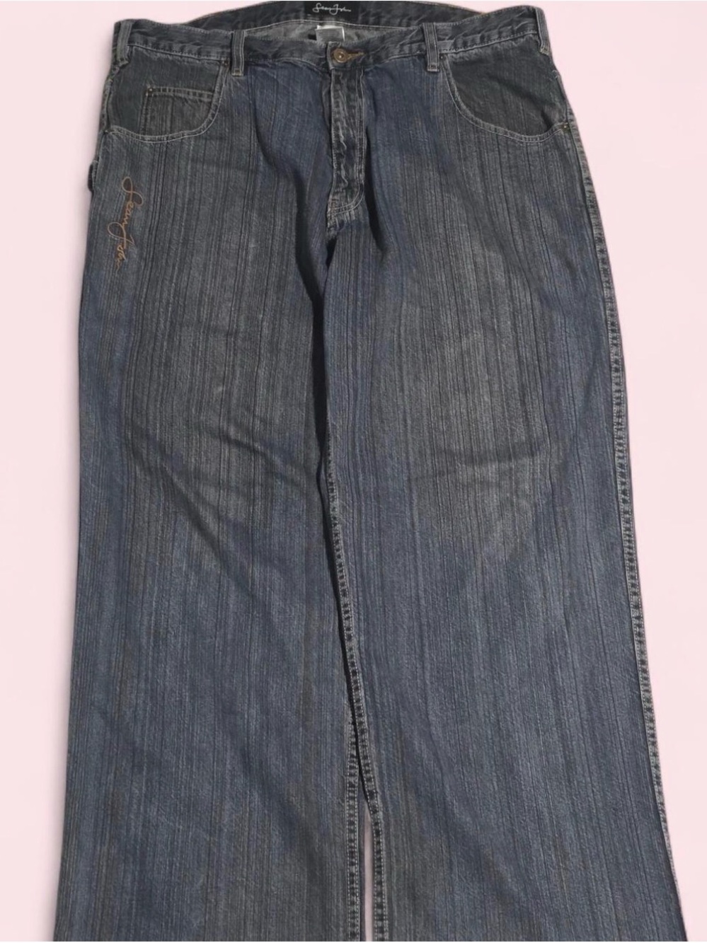 Sean John Relaxed Fit Jeans in Washed Blue